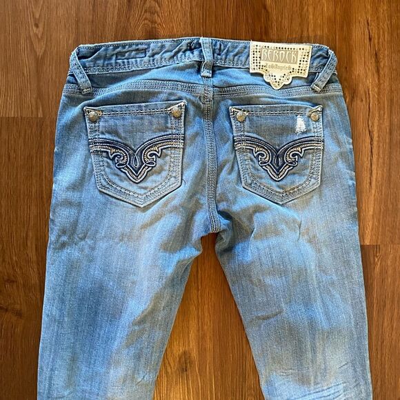 REROCK for EXPRESS Jeans‎ Skinny low rise Embellished distressed light size 0 - Picture 14 of 14